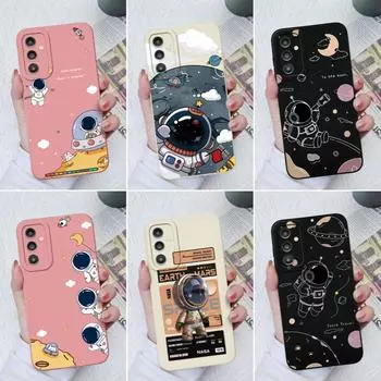 Милые чехлы с астронавтами для Samsung Galaxy A02 A03 A04 A12 A13 A14 A31 A51 A71 M54, квадратная жидкая силиконовая задняя крышка для Samsung Galaxy, бампер Fundas Samsung A02 / M02