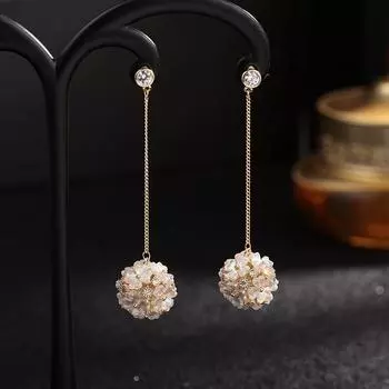 Милые серьги-крючки в виде цветка, простые длинные серебряные серьги-иглы для женщин, серьги-ракушки в виде цветка