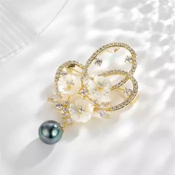 Милые цветы броши женские унисекс жемчужные кулоны растения вечерние офисные броши булавки подарки