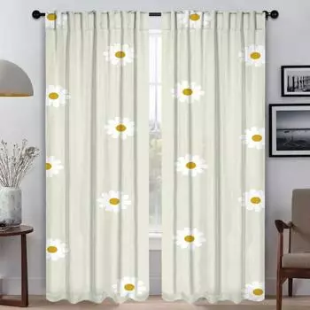 Милые цветы затемняющие шторы для комнаты 2 панели перегородка противомоскитные шторы 2 шт тюль для спальни жалюзи гостиная кухня W50xH70cmx2pcs-CL