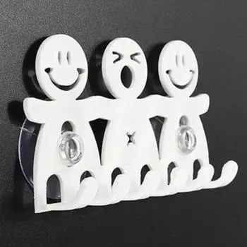 Милые держатели для зубных щеток в виде улыбающегося лица, настенная присоска из АБС-пластика для домашних аксессуаров