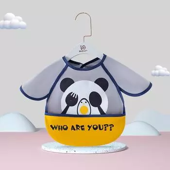 Милые детские нагрудники, непромокаемый фартук с длинными рукавами, детский халат для кормления, нагрудник для кормления, нагрудник с рисунком, мягкая одежда для малышей, бандана, нагрудники One Size