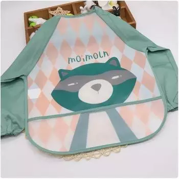 Милые детские нагрудники с героями мультфильмов, непромокаемые детские комбинезоны с длинными рукавами для кормления, одежда из ЭВА, мягкая одежда для малышей с отрыжкой