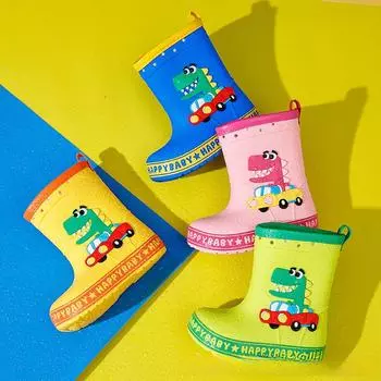 Милые детские нескользящие водонепроницаемые резиновые сапоги — размеры от малышей до начальной школы Size 34-35 (Insole 22cm)