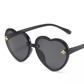 Милые детские очки для девочек и мальчиков UV400, солнцезащитные очки в форме сердца для малышей, модные аксессуары с героями мультфильмов