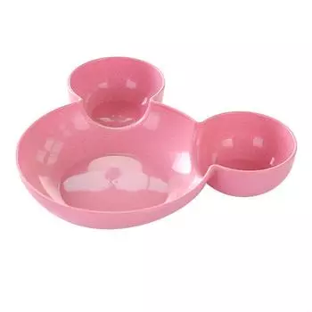 Милые детские тарелки с разделителями, обеденные тарелки, детская миска, поднос, набор столовых приборов, детская раздельная посуда, не содержит бисфенол-А