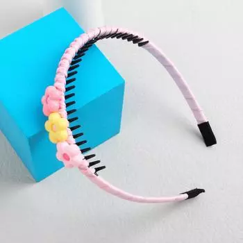 Милые Девочки Цветочные Повязки на Голову Тканевые Нескользящие Ободки с Зубчиками Обруч для Волос Цветочные Повязки на Голову для Детей Детские Аксессуары для Волос