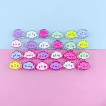 Милые для изготовления ювелирных изделий свободные бусины DIY улыбающееся лицо 5 шт конфетного цвета эмалированные облачные подвески для рукоделия ожерелье браслет жёлтый