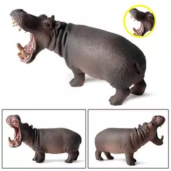 Милые фигурки бегемотов из смолы | Скульптура детеныша бегемота Му Дэн, украшение стола | Переносная настольная статуя бегемота Му Дэн