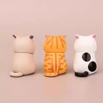 Милые фигурки кошек, миниатюрные мультяшные животные, декоративная фигурка, украшение для рукоделия, микропейзаж, кавайный стол, аксессуары для салона автомобиля белый