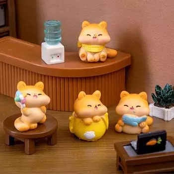 Милые фигурки, миниатюрный мультяшный пухлый кот, орнамент из смолы, микропейзаж D GF A4