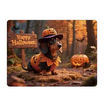 Милые фотографии пазлов на Хэллоуин, Пазлы, Семейные развивающие игры, Семейные декоративные картины. One Size оранжевый