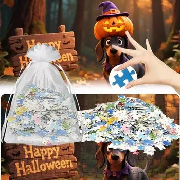 Милые фотографии пазлов на Хэллоуин, Пазлы, Семейные развивающие игры, Семейные декоративные картины. One Size