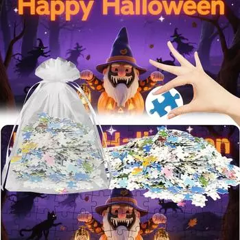 Милые фотографии пазлов на Хэллоуин, Пазлы, Семейные развивающие игры, Семейные декоративные картины. One Size