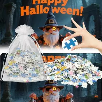 Милые фотографии пазлов на Хэллоуин, Пазлы, Семейные развивающие игры, Семейные декоративные картины. One Size