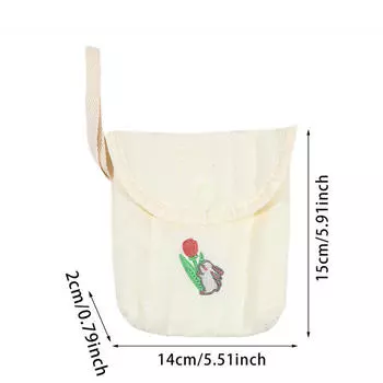 Милые гигиенические салфетки, сумка для хранения менструальных полотенец, портативная мини-сумка для хранения тампонов для студентов, ежемесячная сумка для хранения Rabbit Tulip