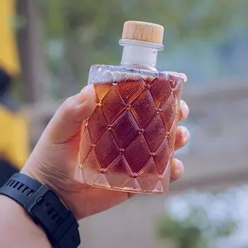 Милые графины для виски небольшой емкости, новинка, стеклянная бутылка без свинца для ликера, шотландского бурбона