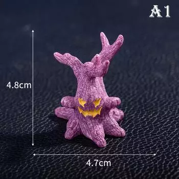 Милые Хэллоуинские Микроландшафтные Миниатюрные Фигурки Изделия из Смолы Мини Украшения для Сказочного Сада Милое Украшение в виде Тыквы и Привидения A1