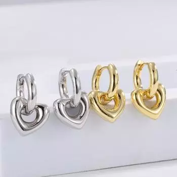 Милые и изысканные модные серьги-пряжки Love Ear, две пары сережек из титановой стали, легкие, роскошные, темпераментные, высокие, универсальные серьги