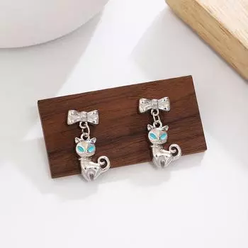 Милые и простые серьги в виде мультяшных кошек, идеально подходящие для любителей кошек