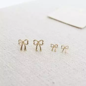 Милые и простые темпераментные мини-серьги-бантики, маленькие и модные, новый стиль для женщин large