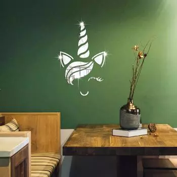 Милые и симпатичные наклейки на зеркало с животными акриловые декоративные трехмерные наклейки на стену детская комната спальня