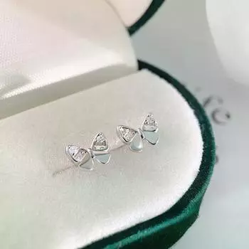 Милые и симпатичные серьги-бантики для женщин с легкими роскошными высококачественными и универсальными серьгами в стиле «коммьютер»