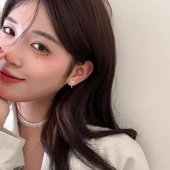 Милые и симпатичные серьги-гвоздики в виде бантика, женские универсальные серебряные серьги-иглы, простые и модные высококачественные серьги 925 silver needle