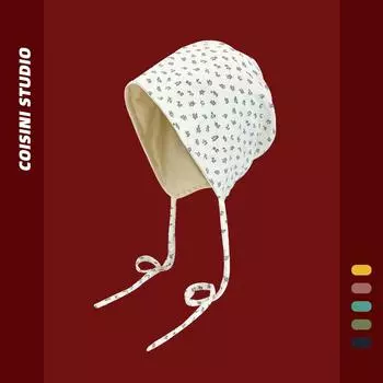 Милые и свежие цветочные ремешки для женщин, шапки-шарфы на весну и осень, модные универсальные повседневные пуловеры, шапки-бини 56-58cm