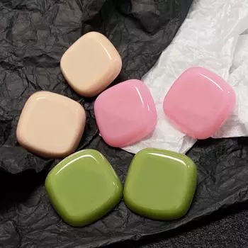 Милые и свежие серьги с бриллиантами, три цвета 1:1, молодая, сладкая, романтическая смола, 95 серебряных игл зелёный