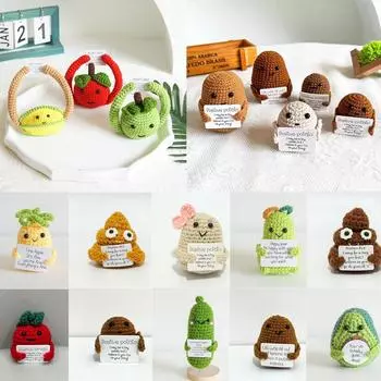 Милые и забавные плюшевые игрушки ручной работы Позитивная энергия Картофель Огурец Куклы Плетеные изделия Подарки на день рождения Игрушки