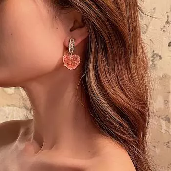 Милые и заботливые серьги для женщин с ощущением высокого класса, серьги с темпераментом и милые серьги One Size розовый