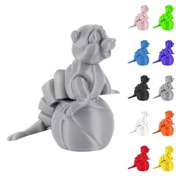 Милые игрушки в форме животных, напечатанные на 3D-принтере, с подвижными суставами One Size синий