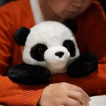 Милые имитационные плюшевые игрушки Panda Aibao, детская кукла-комфорт, подарок на годовщину As shown in the picture