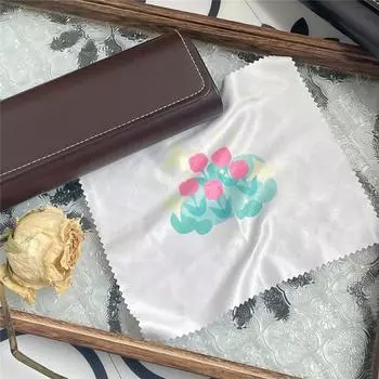 Милые Ins мультфильм тюльпан близорукость очки салфетка для чистки девушка креативный мобильный телефон экран чистка полотенце футляр для очков аксессуары
