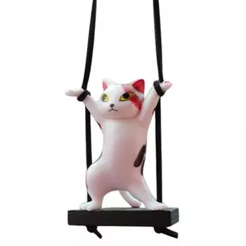 Милые качели-ветки для кошек, подвесные качели, кошка, украшение для салона автомобиля, подвесной декор для салона автомобиля, аксессуары для салона автомобиля разноцветный
