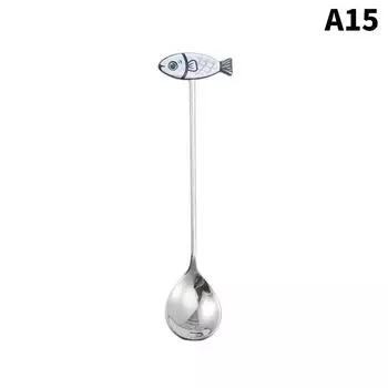 Милые картины кошка 304 ложка из нержавеющей стали полая для кофе, чая, десертная ложка, кухонная посуда, подарки для студентов, детей