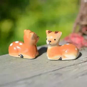 Милые керамические палочки для еды в виде пятнистого оленя для ежедневного использования, подставка для палочек, держатель для ручек, украшение для дома, украшение для стола, подарок