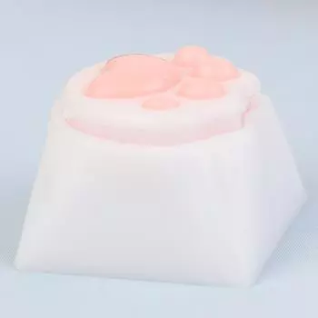 Милые колпачки для клавиш в виде кошачьей лапки для механической клавиатуры Cherry Mx Switch Diy Custom Key Cap, мягкие силиконовые колпачки для клавиш Artisan Pink Color