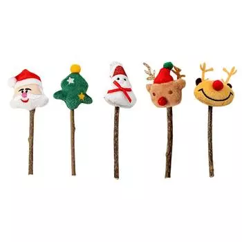 Милые кошки плюшевые куклы устойчивые к укусам кошки молярные палочки кукла игрушка для развлечения домашних животных Christmas Tree