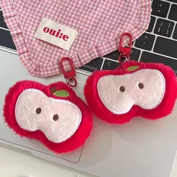 Милые красные яблоки плюшевые игрушки кукла брелок сумка подвески рюкзак подвесные украшения девчачье сердце универсальные аксессуары подарки на день рождения красный