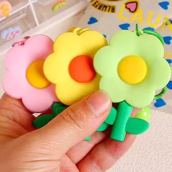 Милые красочные цветочные брелки-подвески для женщин и девочек, кавайные автомобильные брелки, креативные аксессуары для украшения сумок, брелки