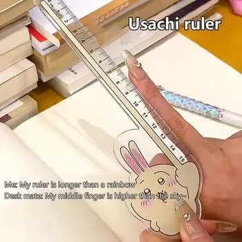 Милые креативные аниме-периферийные линейки, забавные мультяшные пластиковые линейки, модные кавайные линейки, канцелярские принадлежности для студентов, офисные принадлежности A2