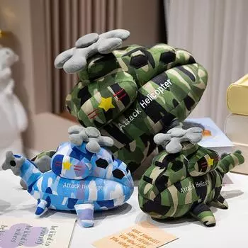 Милые креативные хлопковые мягкие игрушки-самолеты, синие и зеленые истребители, детские куклы-успокоители, плюшевые куклы-комфорты, мягкая подушка, домашний декор 30cm зелёный