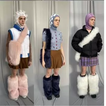 Милые крутые женские сумки на одно плечо, мягкие, длинные, плюшевые, женские сумки-слинги, модные, карамельного цвета, вместительные, женские сумки через плечо белый