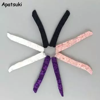 Милые кружевные носки принцессы чистого карамельного цвета средней длины для кукол Барби, носки для кукол Блайз Ликка, детские игрушки своими руками 1/6 белый