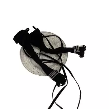 Милые кружевные рукава Y2K, ленточные перчатки без пальцев, нарукавники в стиле Лолиты и балета, пикантная девушка black