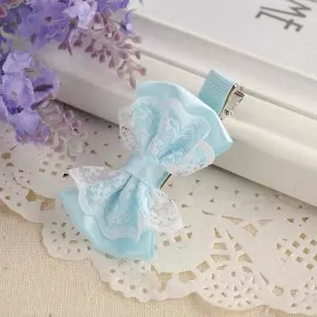 Милые кружевные заколки для волос с бантом для маленьких девочек, детские аксессуары для волос LB светло-синий