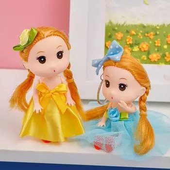 Милые куклы для маленьких девочек, красивая кукла BJD Baby Doll, брелок для ключей, фея, подвижная кукла для малышей 1 pc random