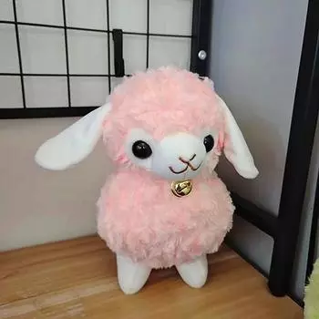 Милые куклы Kawaii Animal White Sheep, плюшевые игрушки в виде овечек, мягкие игрушки для девочек, подушки для дивана, подарки на Рождество и день рождения розовый